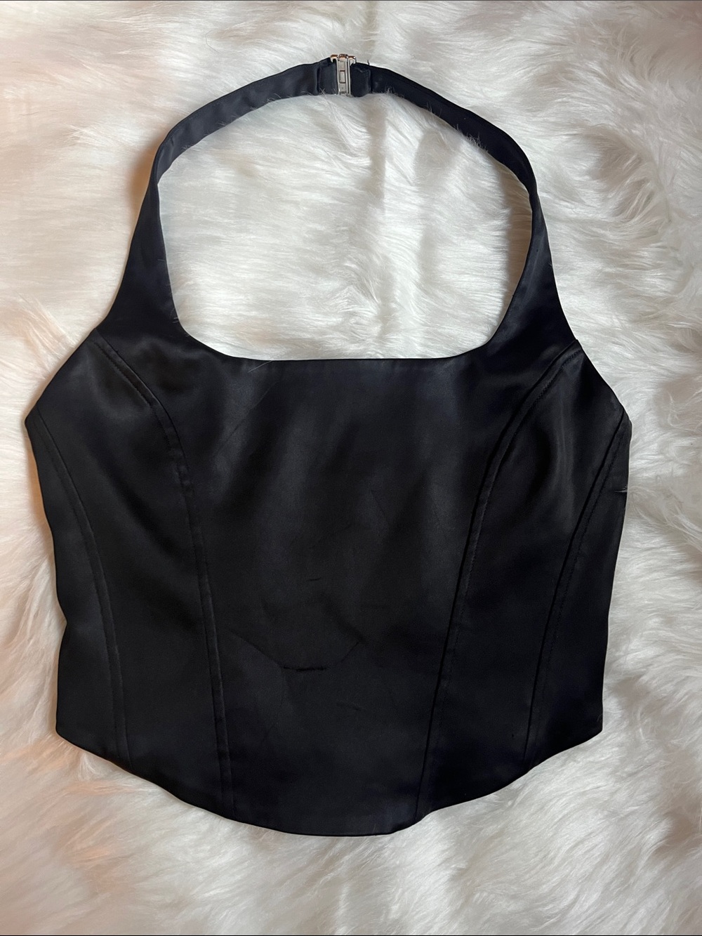 ARITZIA Wilfred Dusk Satin Boustier Crop Top